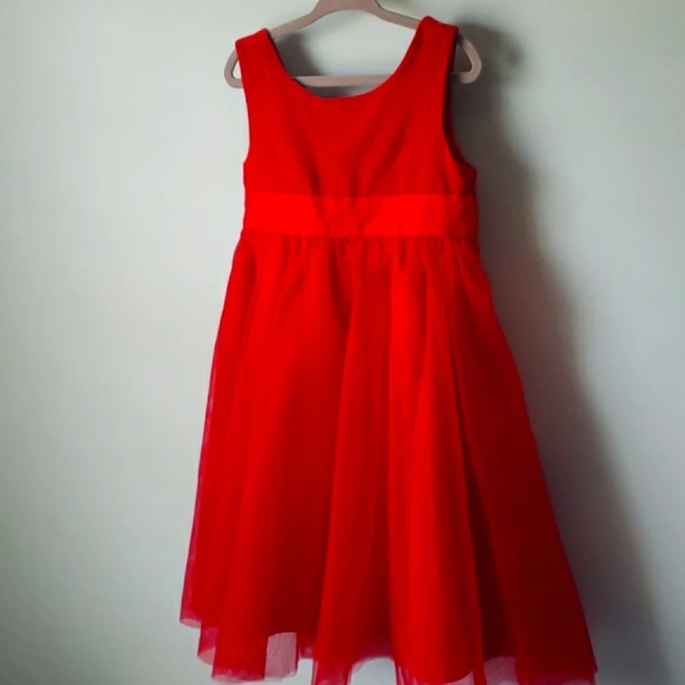 Carters red long holiday dress, 4T